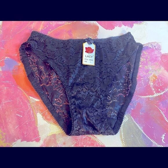 🌸Lacy assorted Embroidery Floral Print Panties L - Picture 1 of 8